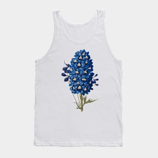 Delft  Blue Ephemera Delphinium Flower Tank Top